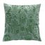 Forest Green Cotton Velvet Throw Pillow with Hamsa Hand Embroidery