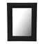 Black Firwood and Rattan Rectangular Wall Mirror