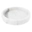 Elegant Minimalist White Marble Round Tray, 8"