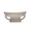 Matte White Ceramic Footed Pedestal Bowl with Handles