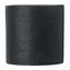 Satin Black Stoneware Planter with Embossed Texture 7''