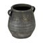 Rustic Grey Terra-Cotta Urn Planter with Handles