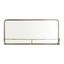 Brass Metal Framed Rectangular Wall Mirror with Shelf