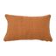 Rust Woven Cotton Lumbar Pillow Cover 12" x 20"