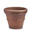 Rust 27" Rolled-Rim Polyethylene Outdoor Planter