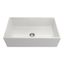 White Fireclay Farmhouse Single Bowl Apron Front Sink