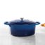 Sapphire Blue Enameled Cast Iron 7-Quart Oval Dutch Oven