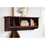 Elegant Mahogany Wood Wall-Mounted Coat Rack with Storage Cubbies