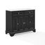 Avery Distressed Black Kitchen Island with Faux-Marble Top