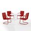 Ruby Red Steel 5-Piece Retro Outdoor Dining Set