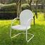 Griffith Vintage White Powder-Coated Steel Outdoor Chair