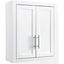 Savannah 31" White MDF Wall-Mounted Bathroom Cabinet with Chrome Hardware