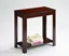 Sleek Transitional Espresso Chairside Table with Fixed Shelf