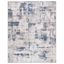 Cenis Blue and Gray Abstract Washable 8' x 10' Area Rug