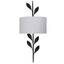 English Bronze 2-Light Sconce with White Silk Shade