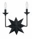 Astro Collection Dual-Light Black Dimmable Sconce