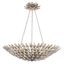 Antique Silver Mini Crystal 6-Light Chandelier