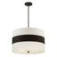 Grayson Dark Bronze and Cream Silk Pendant Light