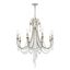 Arcadia Antique Silver 8-Light Chandelier with Clear Hand-Cut Crystals