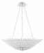 Matte White Wrought Iron Floral 8-Light Chandelier