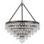 Vibrant Bronze 8-Light Crystal Chandelier with Clear Drops