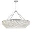 Polished Chrome and Crystal 8-Light Chandelier