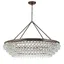 Vibrant Bronze 8-Light Chandelier with Clear Crystal Drops