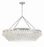 Polished Chrome and Crystal 8-Light Chandelier