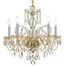 Polished Brass Mini Crystal Candle Chandelier