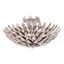 Elegant Antique Silver 4-Light Crystal Flush Mount Ceiling Fixture