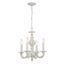 Antique White Mini Crystal 4-Light Chandelier