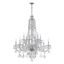 Polished Chrome 12-Light Crystal Candle Chandelier