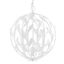 Matte White Mini Wrought Iron 4-Light Chandelier