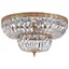 Olde Brass Elegance 6-Light Flush Mount with Hand Cut Crystals