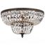 English Bronze 24'' Flush Mount with Hand Cut Crystals