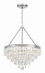 Elegant Polished Chrome 6-Light Crystal Chandelier