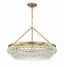 Calypso Vibrant Gold Tiered Chandelier with Clear Glass Drops
