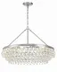 Elegant Polished Chrome 6-Light Chandelier with Crystal Drops