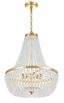 Mini Antique Gold 6-Light Chandelier with Natural Wood Beads
