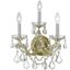 Maria Theresa Gold Finish 3-Light Crystal Sconce