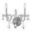 Elegant Polished Chrome 2-Light Wall Sconce with Clear Crystal Accents