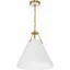 Vibrant Gold and White Steel 3-Light Pendant Lamp