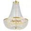 Antique Gold Frosted Glass Beaded Empire Chandelier - 8 Light