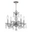 Elegant Mini 4-Light Polished Chrome Crystal Chandelier