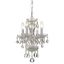 Wet White Mini Chandelier with Clear Italian Crystals