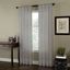 Silver Sheer Voile Curtain Panel with Rolled Hem, 59" x 120"