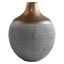 Contemporary Gray Ceramic Table Vase 9.5"x11.5"