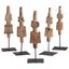 Rustic Brown Wood Totem Sculpture 5"x16"