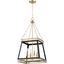 Gerard 30.5" Brass and Black Iron 4-Light Pendant