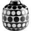 Black and White Glass Polka Dot Bud Vase